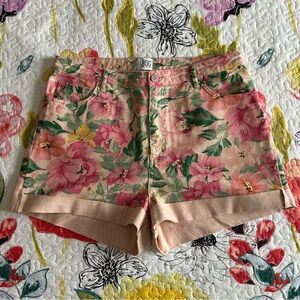 BDG Floral High Rise Mom Shorts